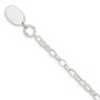 Sterling Silver Fancy Oval Disc Bracelet