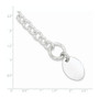 Sterling Silver Engraveable Oval Disc on Fancy Link Bracelet