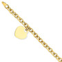 14K Heart Charm Hollow Bracelet