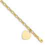 14k Heart Charm Bracelet