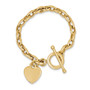 14k Heart Charm Bracelet