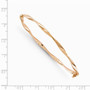 Leslie's 14K Rose Gold Polished Twisted Hinged Bangle