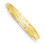14k 4/16 Oversize Diamond-cut Concave Hinged Bangle Bracelet