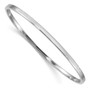 14k White Gold 3mm Polished Square Tube Bangle