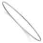 14k 1.5mm White Gold Diamond-Cut Slip-on Bangle Bracelet
