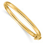 14k Polished 3.75mm Hinged Safety Clasp Baby Bangle