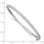 14k White Gold Polished Hinged Bangle Bracelet