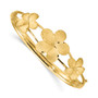 14K Brushed & Polished D/C Plumeria Bangle