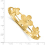 14K Brushed & Polished D/C Plumeria Bangle