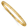 14k Hexagonal Diamond Cut Flexible Bangle