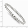Leslie's Sterling Rhodium-plated Weaved Silver Bangle