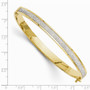 Leslie's 14K Fancy Glimmer Infused Hinged Bangle