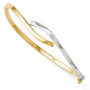 Leslie's 14K Two-tone 3.00mm Fancy Hinged Bangle