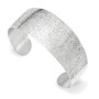 Sterling Silver Polished Etched Cuff Bangle