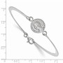 Sterling Silver Rhodium-plated Hollow Greek Theme Coin Bracelet
