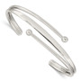 Sterling Silver Polished Cuff Bangle