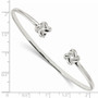 Sterling Silver Polished Love Knot Cuff Bracelet