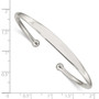 Sterling Silver 5mm Fancy Cuff Bangle Bracelet