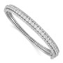 Sterling Silver CZ Hinged Bangle