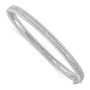 Sterling Silver CZ Hinged Bangle