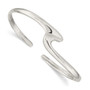 Sterling Silver Polished Fancy Cuff Bangle Bracelet