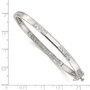 Sterling Silver Oval CZ Hinged Bangle