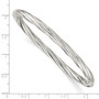 Sterling Silver 5mm Twisted Hinged Bangle