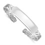 Sterling Silver Rhodium-plated with ID Plate Bangle
