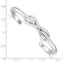 Sterling Silver Polished Fancy Design Cuff Bangle