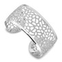 Sterling Silver Rhodium Plated 29mm Glitter Enamel Cuff Bracelet