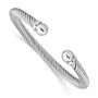 Sterling Silver Rhodium Plated Bangle