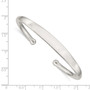 Sterling Silver Fancy 6.75mm Cuff Bangle Bracelet