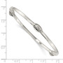 Sterling Silver Live Laugh Love Antiqued Bangle