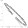 Sterling Silver Polished Rhodium-plated Cuff Bangle