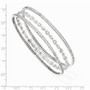 Cheryl M Sterling Silver CZ Three Bangle Set