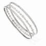 Cheryl M Sterling Silver CZ Three Bangle Set