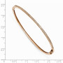 Cheryl M Sterling Silver Rose Gold-Plated CZ Bangle Bracelet