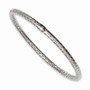 Stainless Steel Textured & Polished Slip-on Bangle
