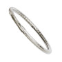 Stainless Steel Textured & Polished Hollow Bangle Bracelet