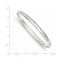 14k 3/16 White Gold Florentine Engraved Hinged Bangle