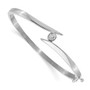 14k White Gold Bangle Bracelet Mounting