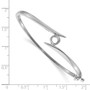 14k White Gold Bangle Bracelet Mounting