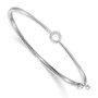 14k White Gold Bangle Bracelet Mounting