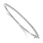 14k White Gold AA Diamond Bangle