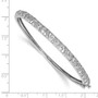 14k White Gold AA Diamond Bangle