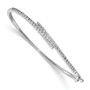 14k White Gold AA Diamond Bangle