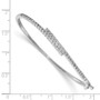 14k White Gold AA Diamond Bangle