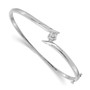 14k White Gold AA Diamond Bangle