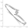 14k White Gold AA Diamond Bangle