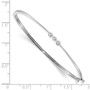 14k White Gold AA Diamond Bangle